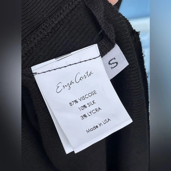 Enza Costa Stretch Silk Rib Long Sleeve Turtleneck Mini Dress small - Picture 8 of 12